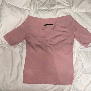 White House Black Market Blush Short Sleeve Top